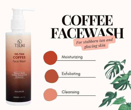 DE-TAN for Tan removal , infused with coffee extracts and walnuts Face Wash (200 ml)