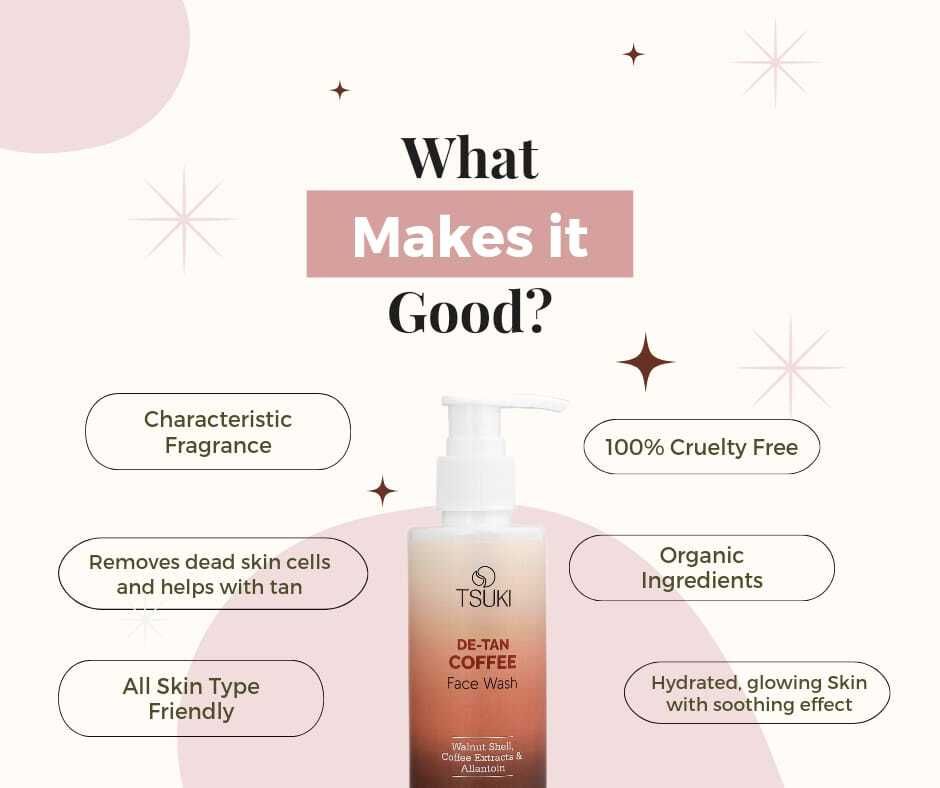 DE-TAN for Tan removal , infused with coffee extracts and walnuts Face Wash (200 ml)