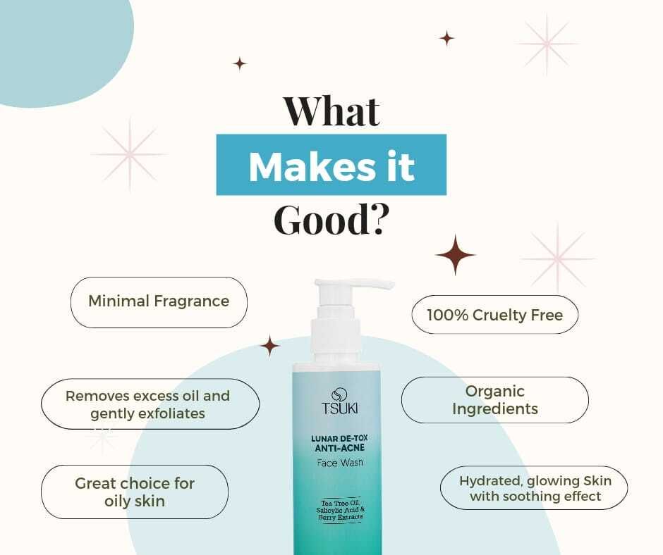 TSUKI LUNAR DE-TOX ANTI ACNE Face Wash (200 ml)