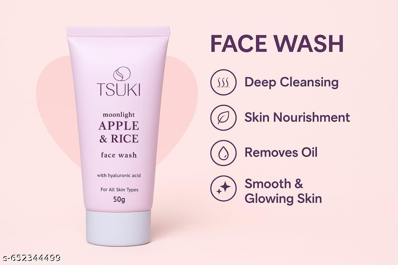 TSUKI MOONLIGHT APPLE & RICE Face Wash (50 g)