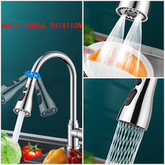 Kitchen Faucet with 3-Function Pull Down Sink Sprayer – Single Handle (1 Pc)