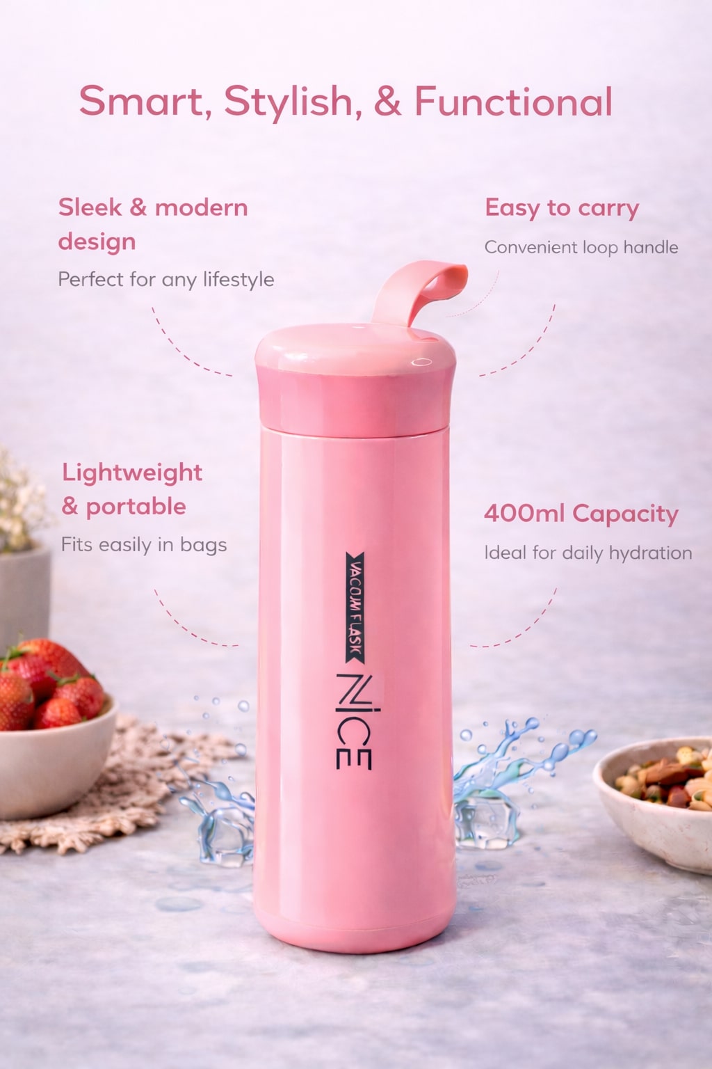 Vacuum Insulated Water Bottle – Leakproof, Stylish & Temperature Retaining Flask